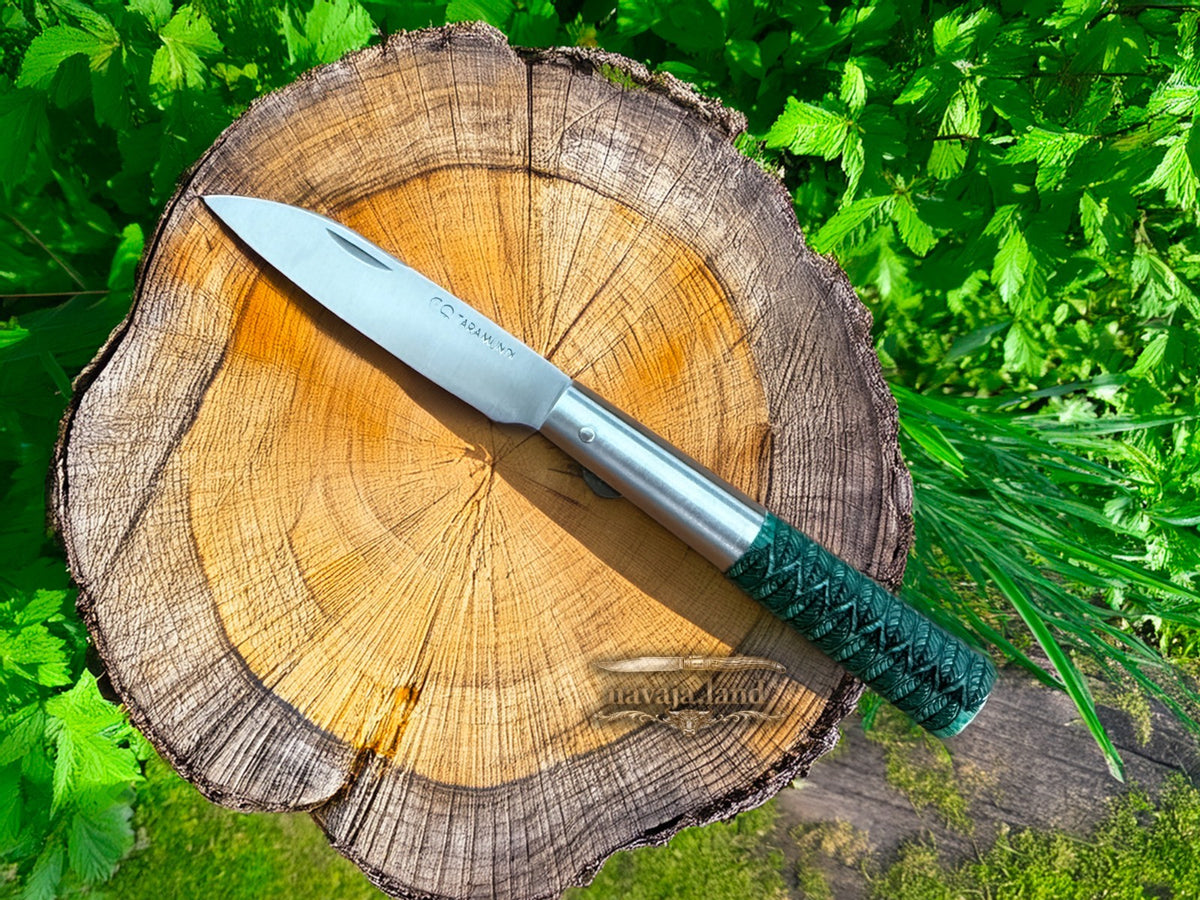 2.75" CQ Taramundi Pocket Knife Green Ash Wood Handle Liner Lock Made in Spain