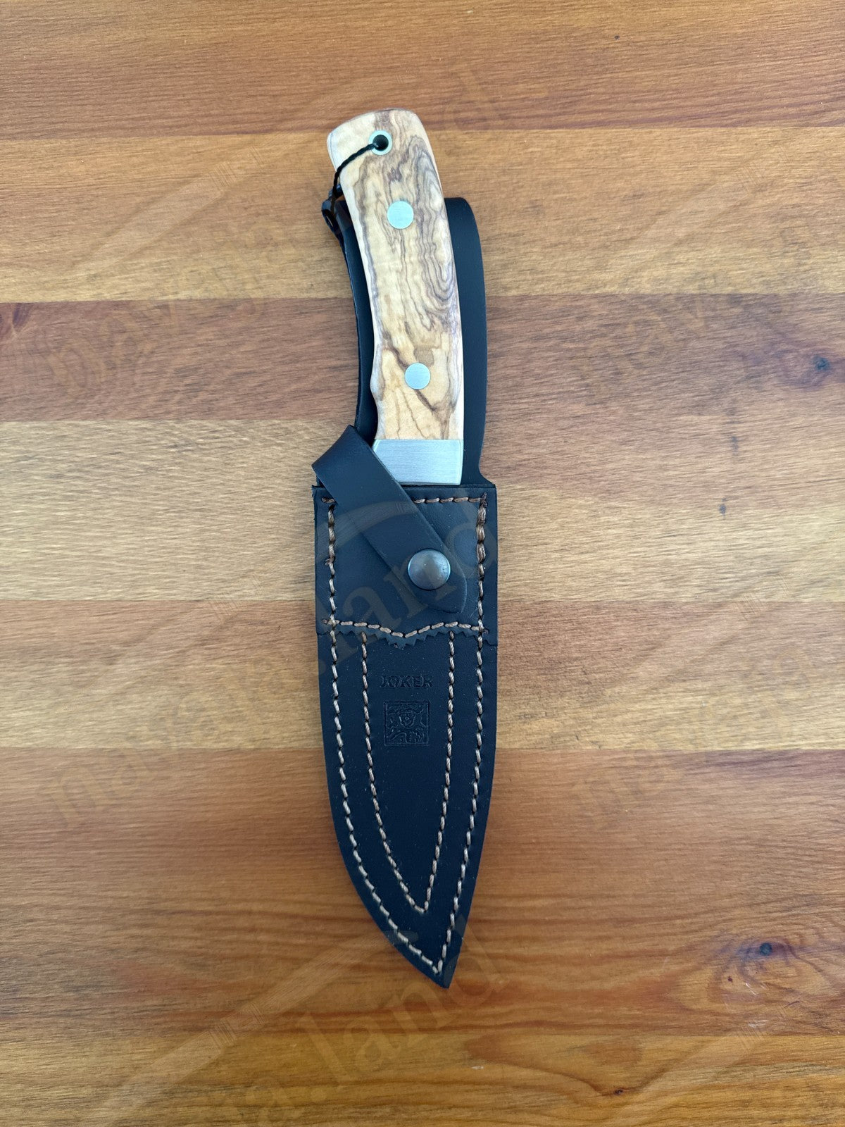 Joker Gamo Fixed Blade Hunting Knife 6.10" Mova 1.4116 Steel Olive Wood Handle