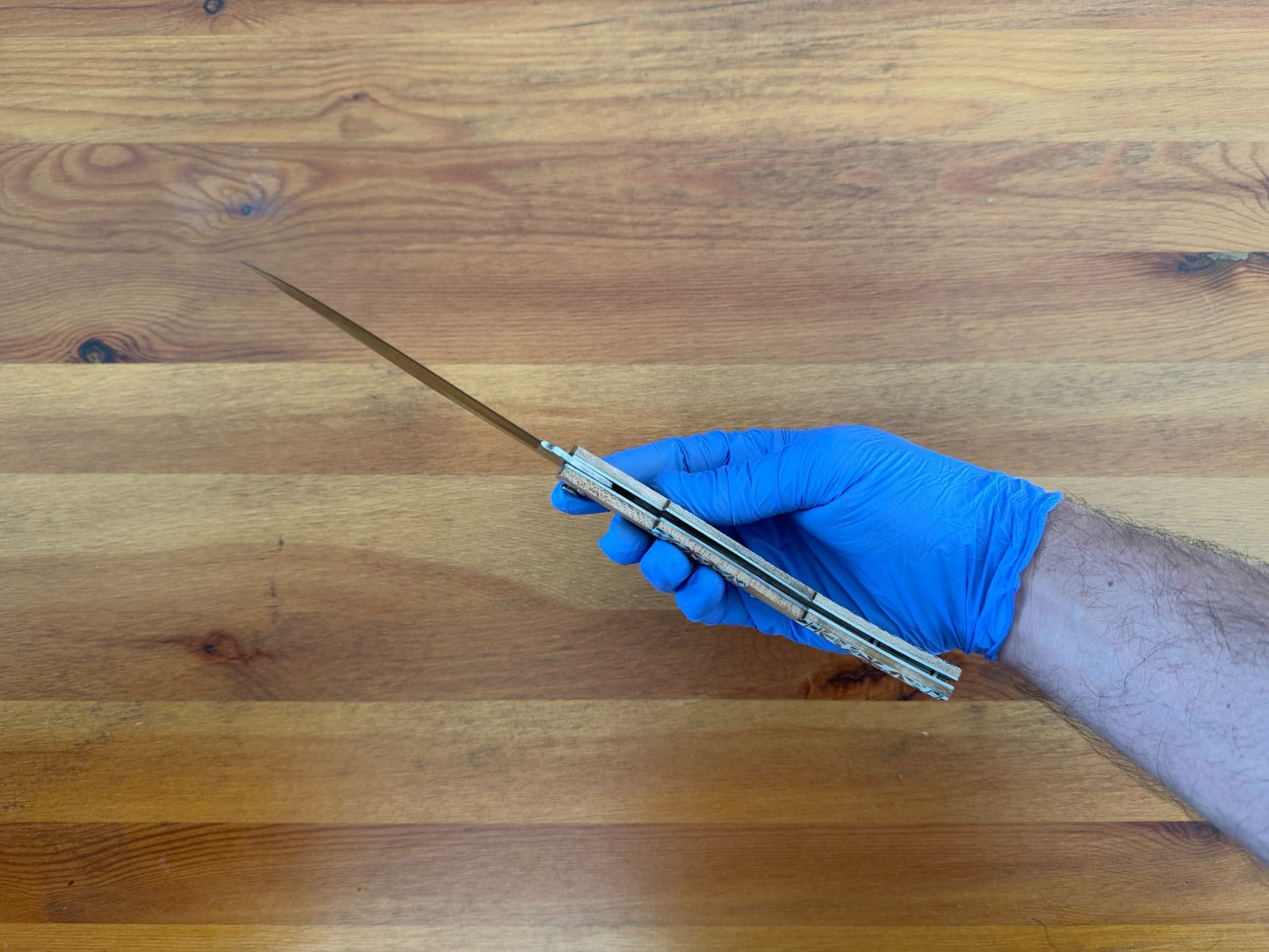 5" Arabian Style Spanish Navaja with Ratchet Pocket Knife Maple Wood Handle