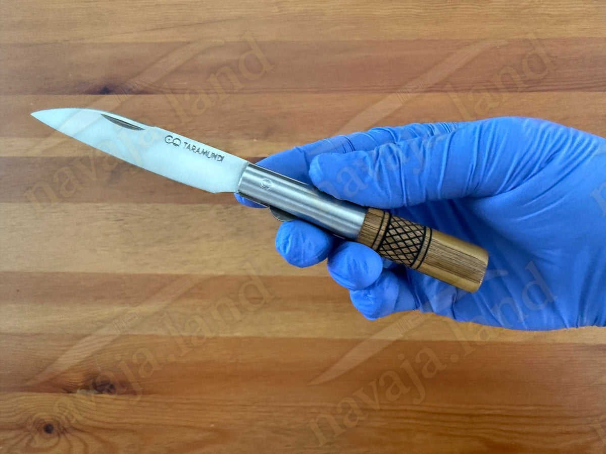 2.75" CQ Taramundi Pocket Knife Chestnut Wood Handle Liner Lock Made in Spain