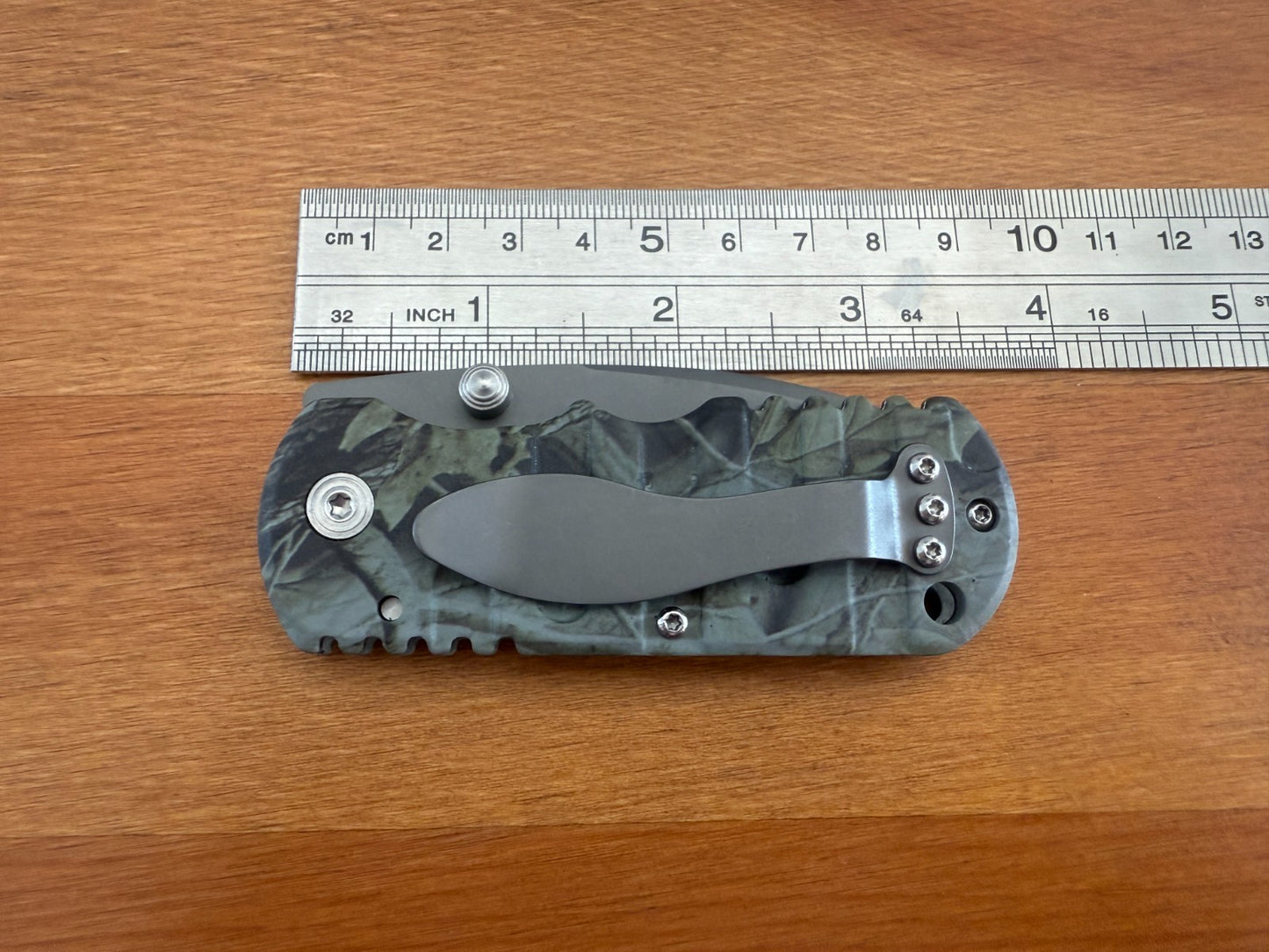 2.5" Stainless Blade Pocket Knife Aluminum Camo Handle Liner Lock From Spain