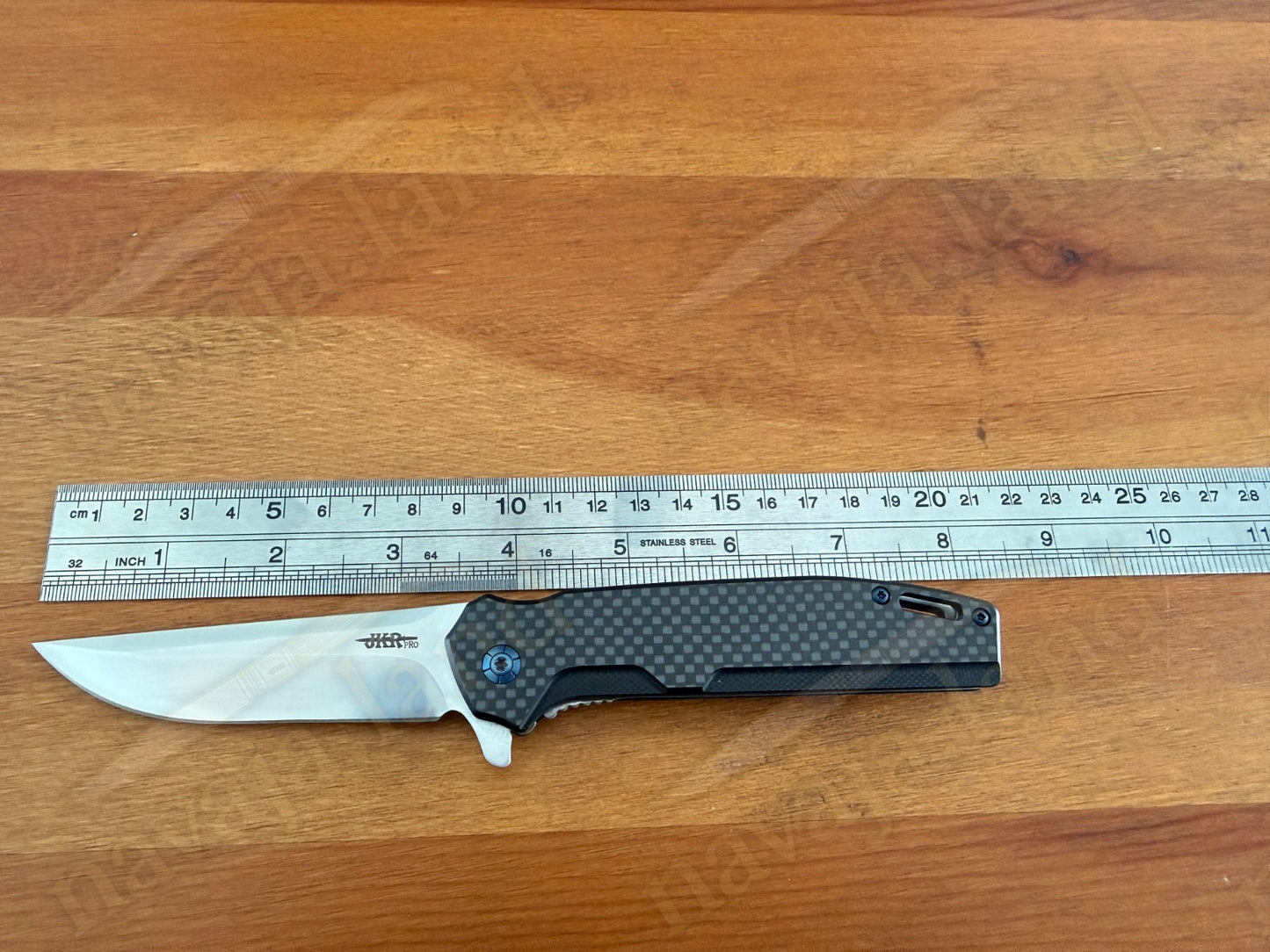 Folding Knife Carbon Fiber & G10 Handle - D2 Steel - 3.3" Blade Presentation Box
