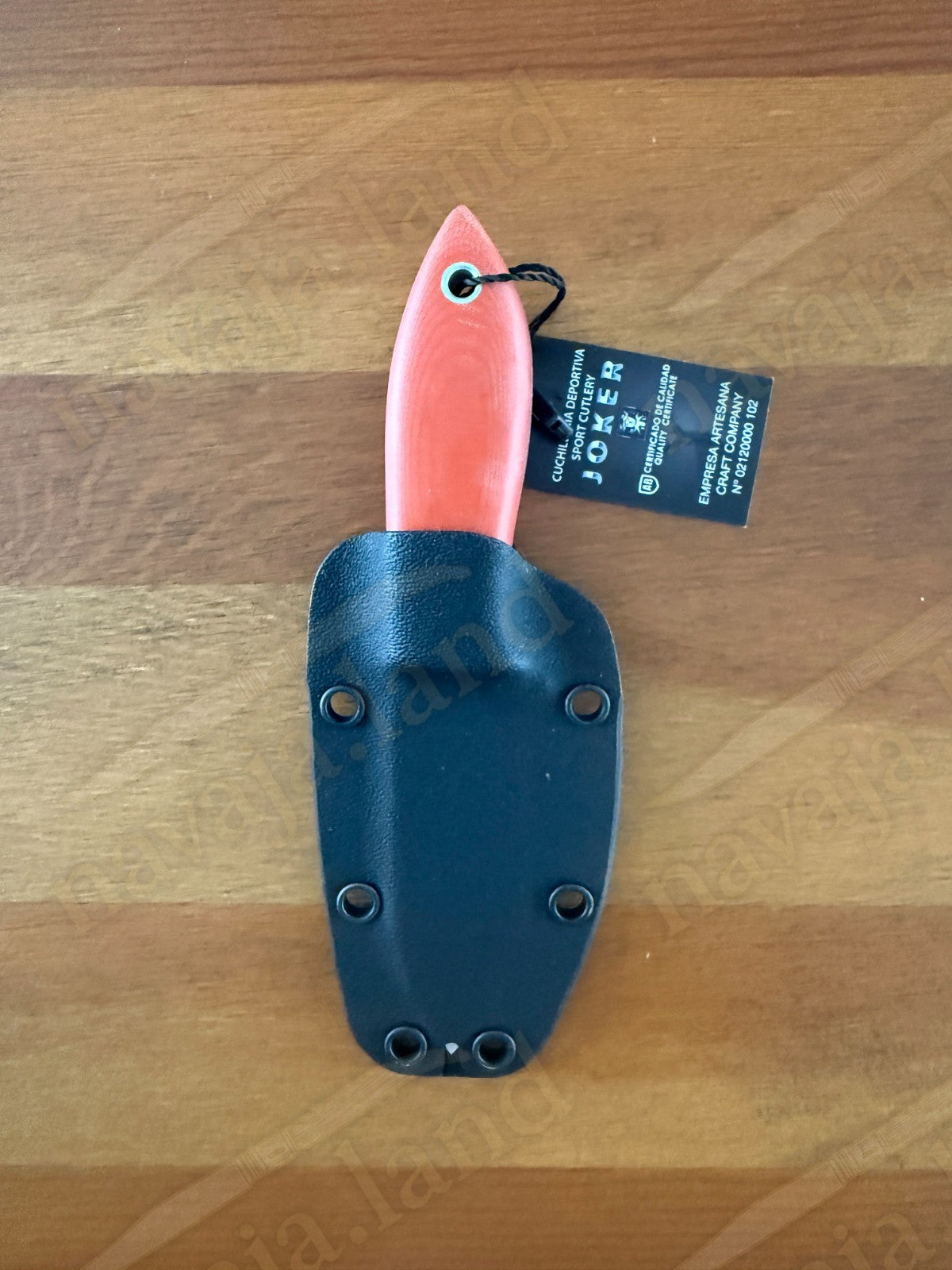 Joker Avispa Bushcraft Knife – 3.15” Sandvik 14C28N Blade -Orange Micarta Handle