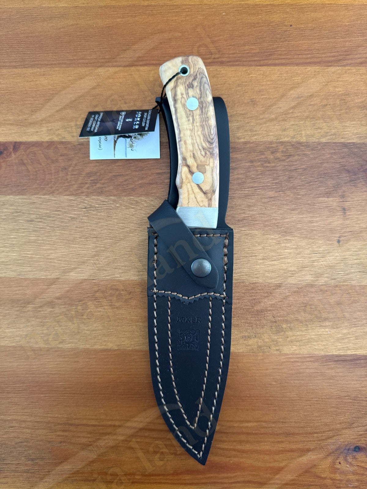 Joker Gamo Fixed Blade Hunting Knife 6.10" Mova 1.4116 Steel Olive Wood Handle