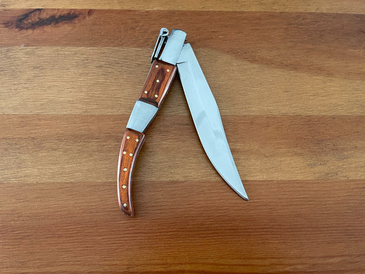 5.1" Arabian Style Navaja Folding Pocket Knife Red Stamina Wood From Spain