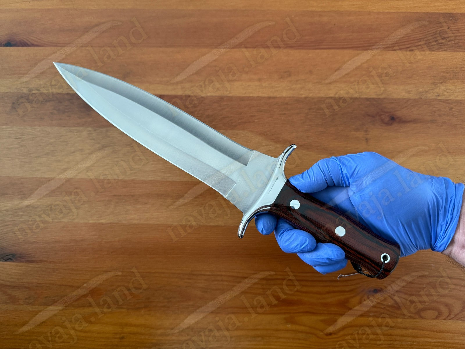 Joker Rehalero Hunting Knife 9.44” MOVA Blade Red Wood Handle Leather Sheath
