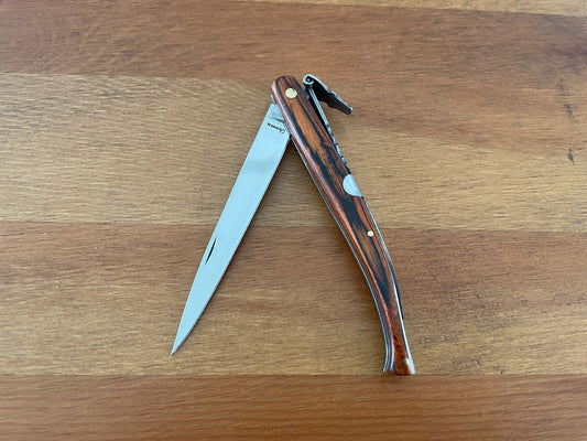 3.9 in. Estilete Spanish Navaja Pocket Knife Red Stamina Wood Handle US Seller