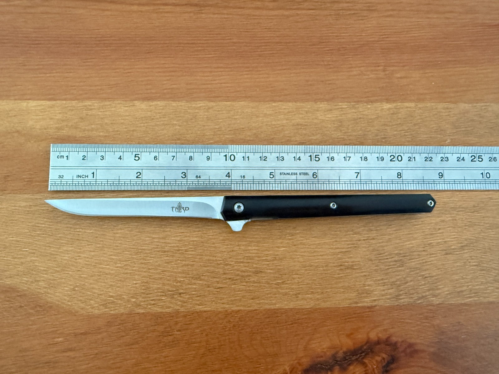 3.78" 420 Stainless Steel Blade Folding Knife Black Wood Scales From Spain