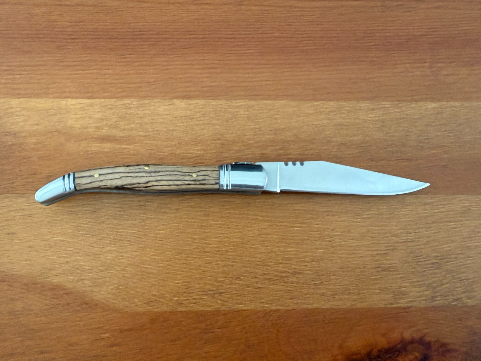 3.9” Stainless Steel Blade Navaja Laguiole Inox Pocket Knife Olive Wood Scales