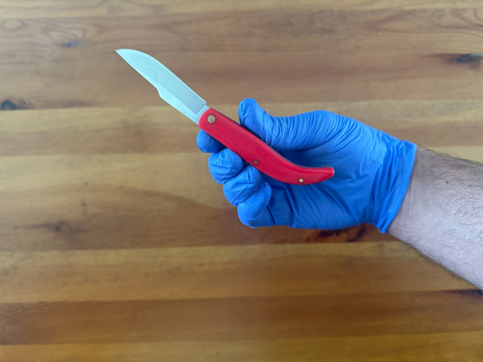 2.76" 440 Stainless Steel Blade Pocket Knife Red Plastic Handle Don Quijote
