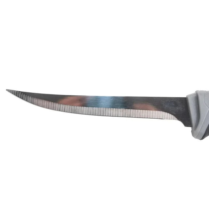 6" Stainless Steel Fillet Fishing Knife with TPR Handle 12" Overall Sheath Inc.