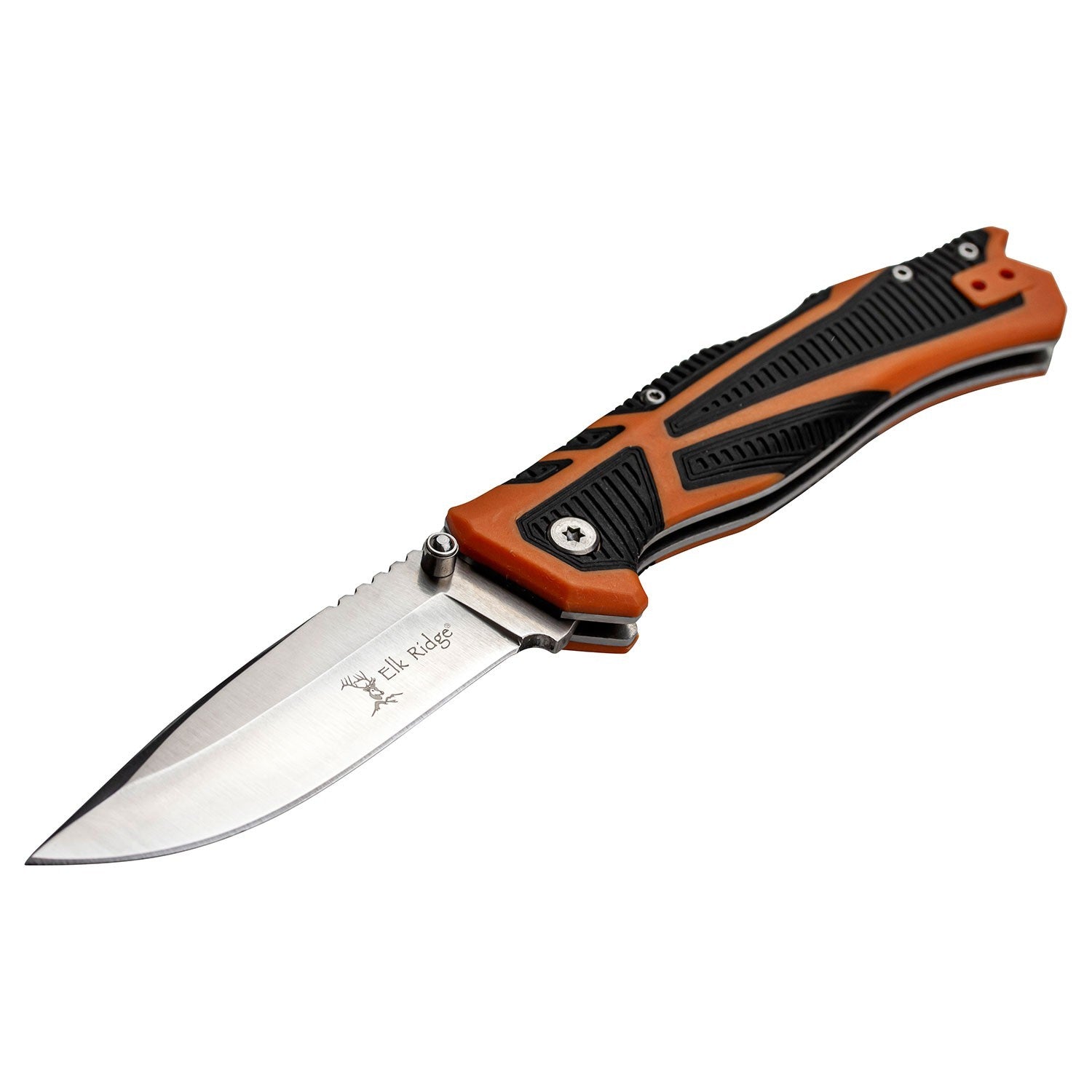 Elk Ridge Folding Knife 3.5" Steel Blade Textured Grip Handle Lockback