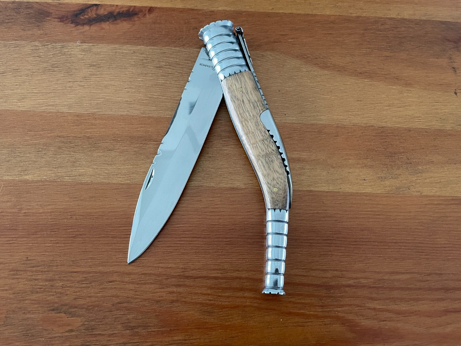 6.3 in. Spanish Navaja Folding Knife Zebra Wood Handle from Spain - US Seller