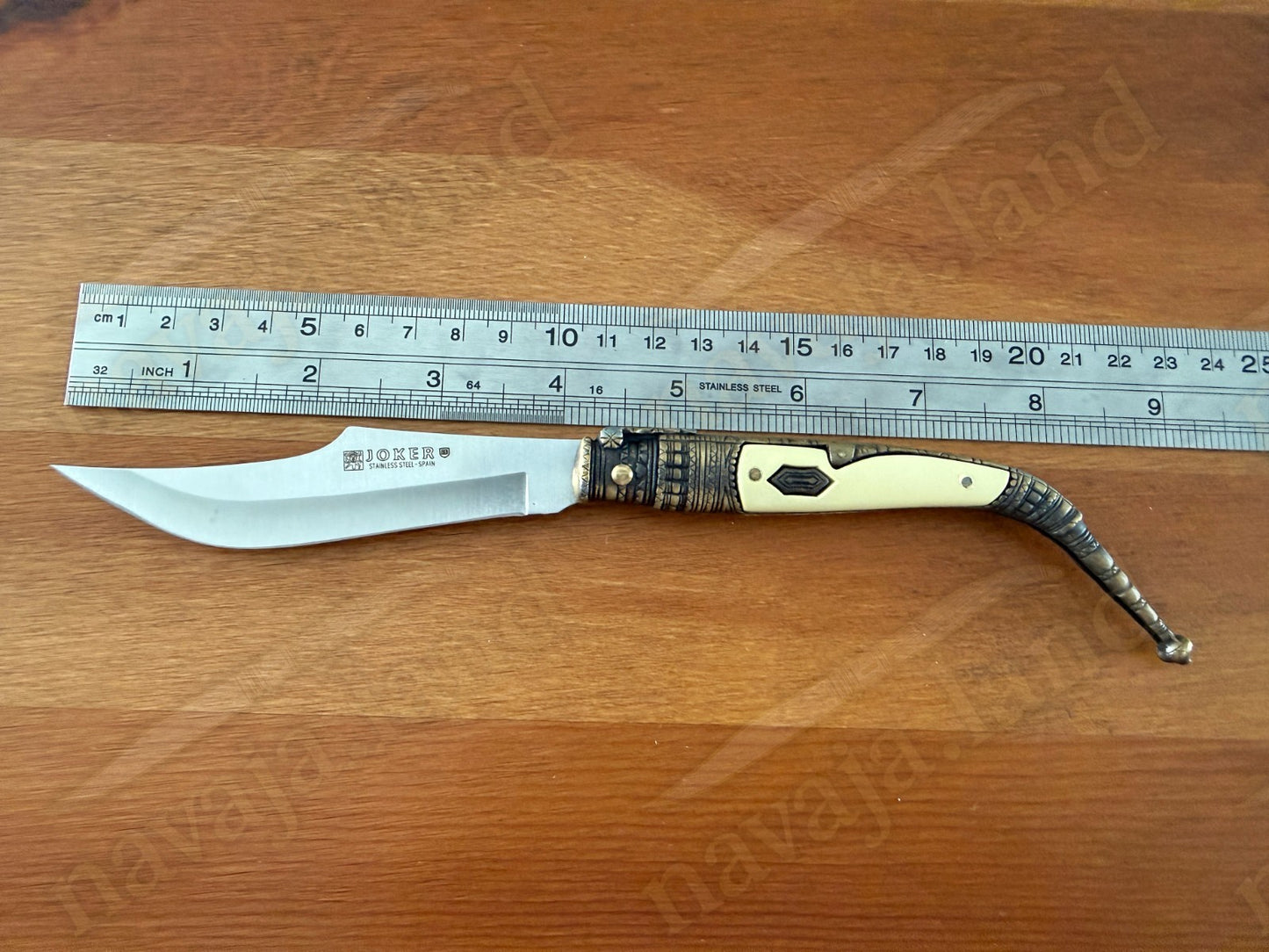3.9” Albacete Navaja Joker Arabian Knife Zamak Handle Handmade Slipjoint Spain