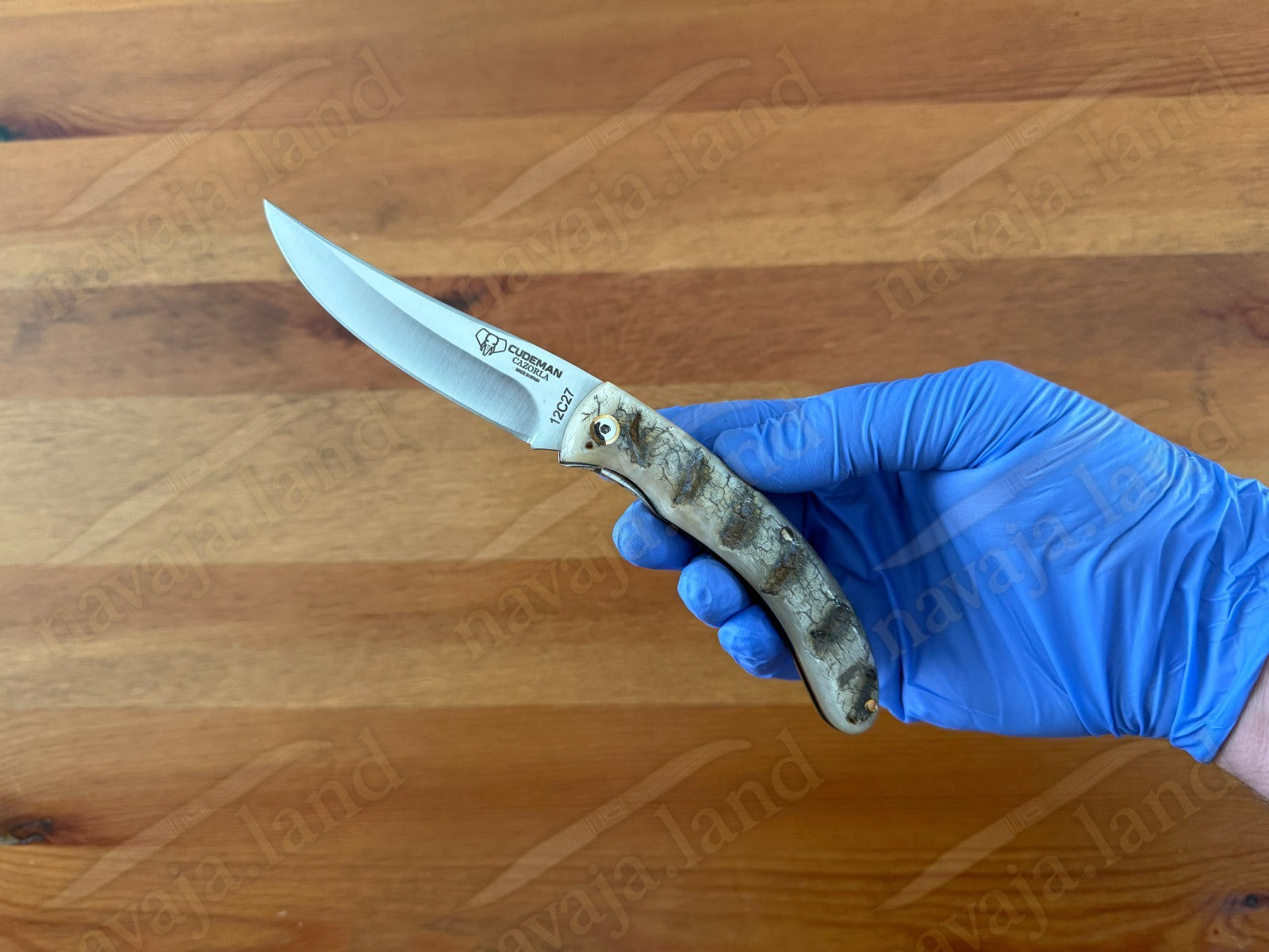 Cudeman Cazorla Folding Knife – 3.35 in Sandvik 12C27 Steel | Ram Horn Handle