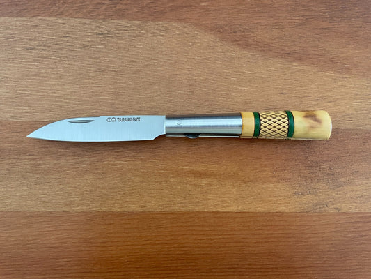 3.26” CQ Taramundi Pocket Knife Boxwood Handle Unique Design Asturias Spain