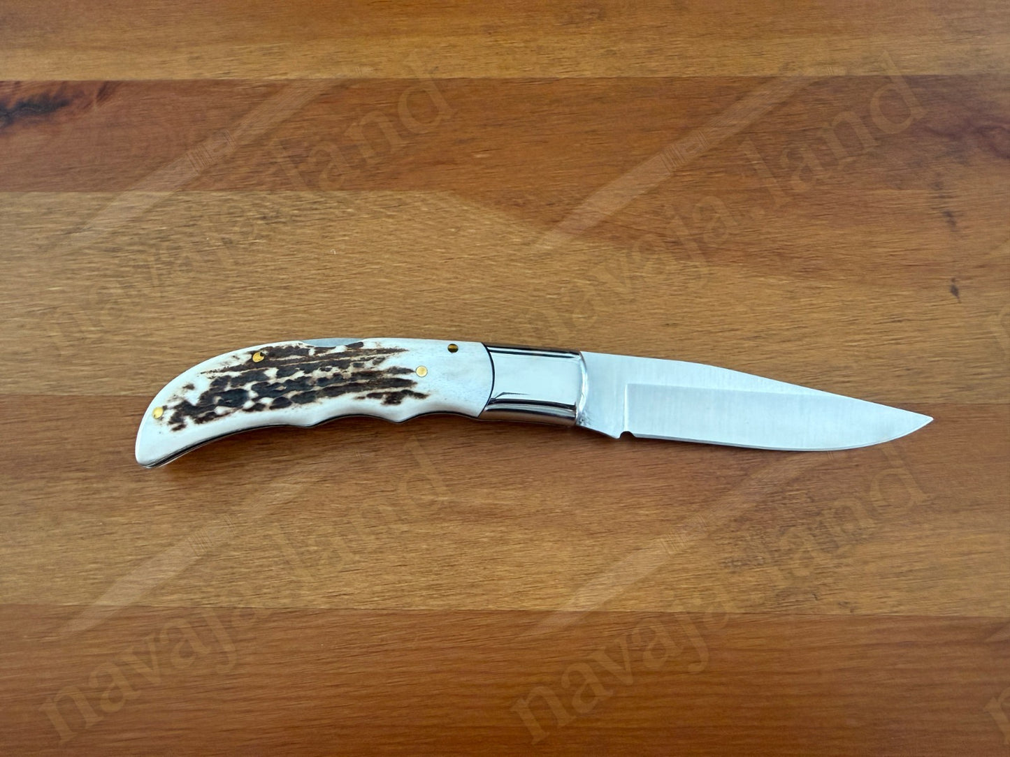3.54” Joker Pointer Camping Folding Knife (Deer Antler Handle) Handmade in Spain