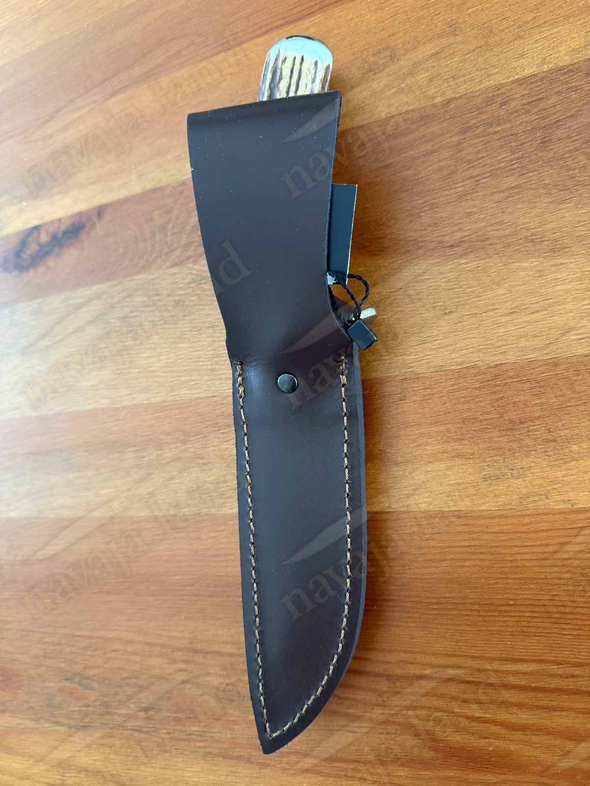 Joker Tigre Hunting Knife 5.5” MOVA Blade Deer Antler Handle Leather Sheath