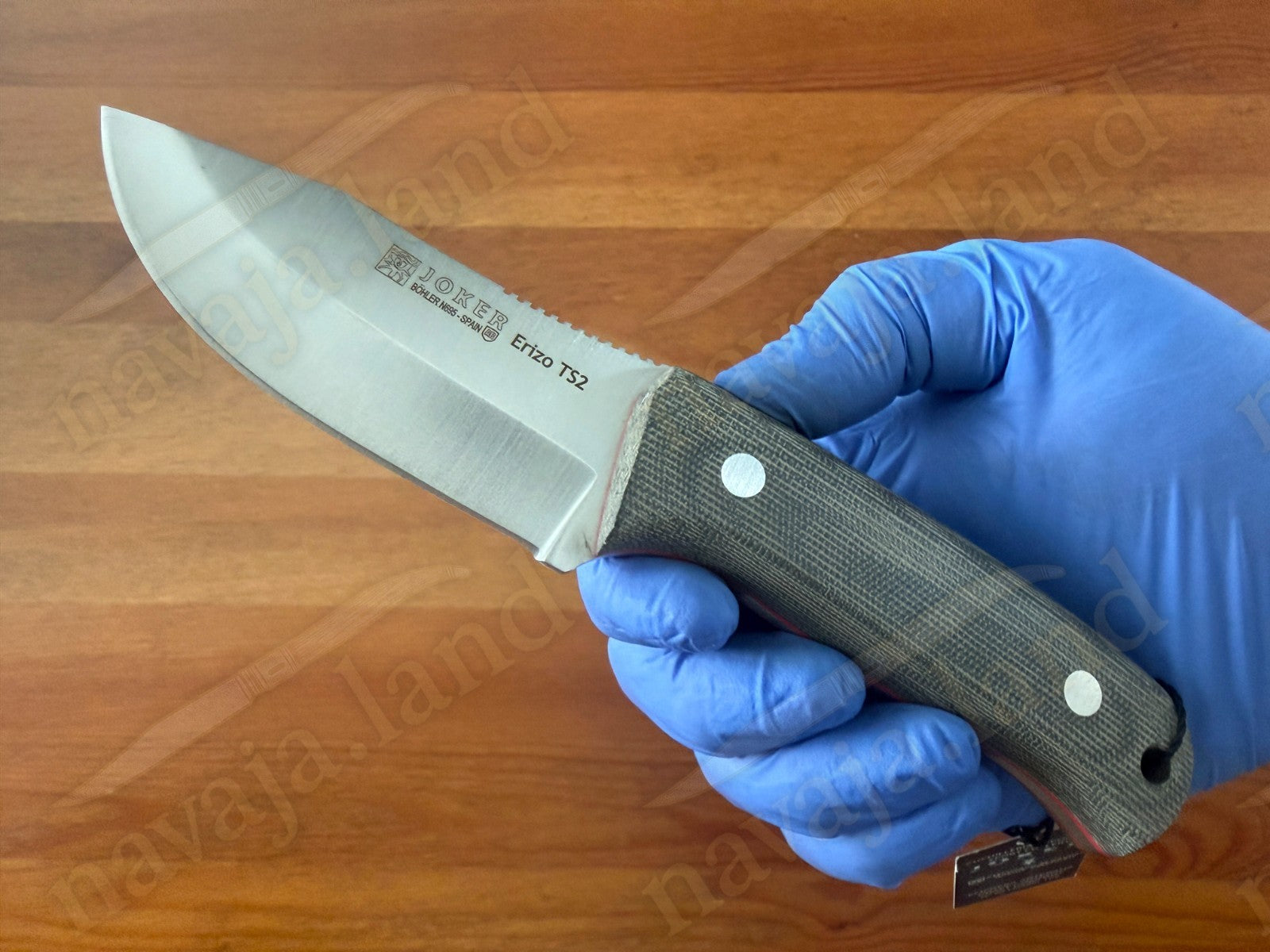 Joker Erizo TS2 Survival Knife 3.7” N695 Steel Blade Kydex Sheath & Fire Starter