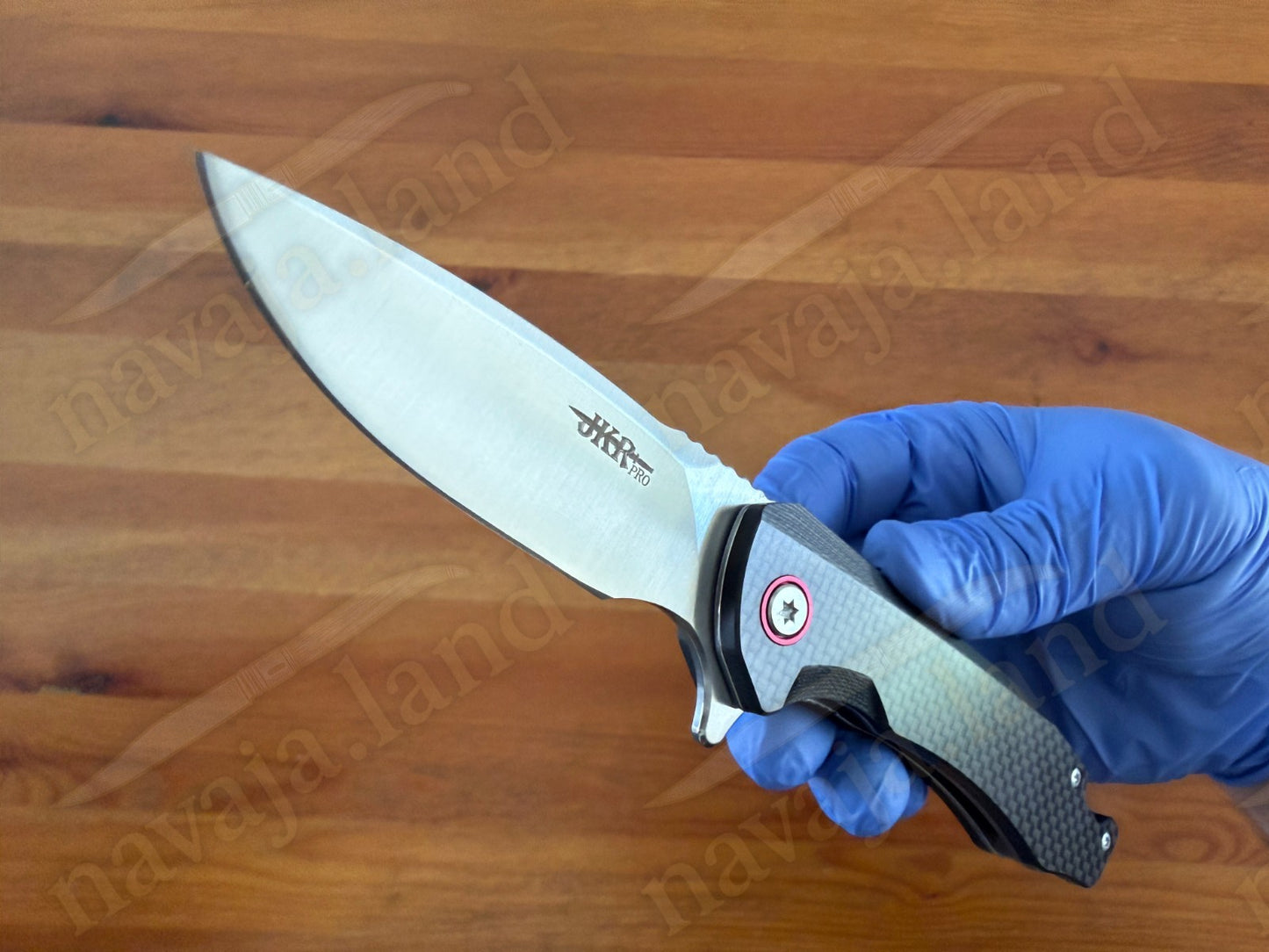 Folding Knife Carbon Fiber & G10 Handle - D2 Steel - 3.2" Blade Presentation Box
