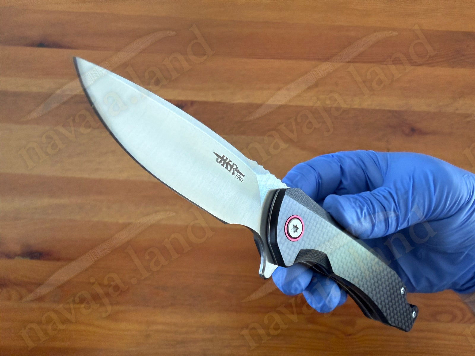 Folding Knife Carbon Fiber & G10 Handle - D2 Steel - 3.2" Blade Presentation Box