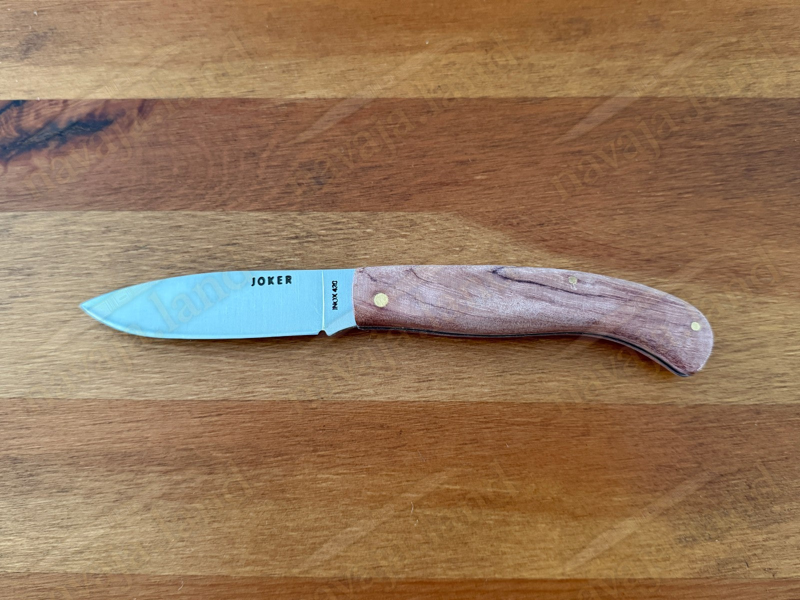 3.54” Joker Camping Folding Knife (Bubinga Wood Handle) 420 Steel - From Spain