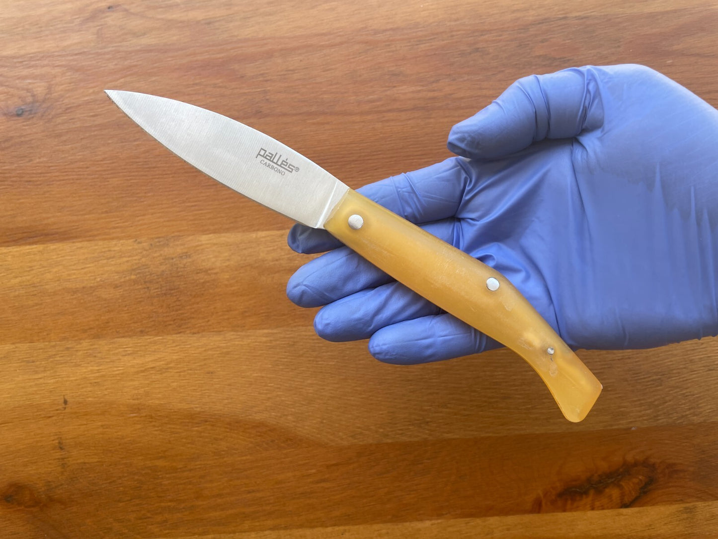 3.93" Pallés Carbono Navaja Pocket Knife Carbon Steel Blade ABS Handle Slipjoint