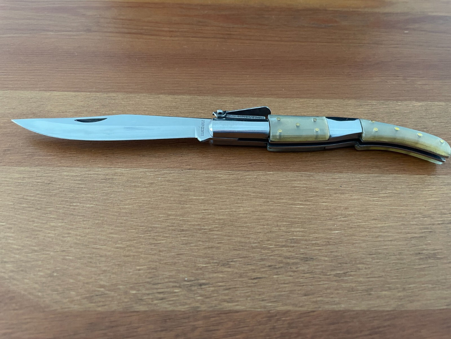 4" Arabian Style Navaja Folding Pocket Knife Bull Horn Scales Made in Spain