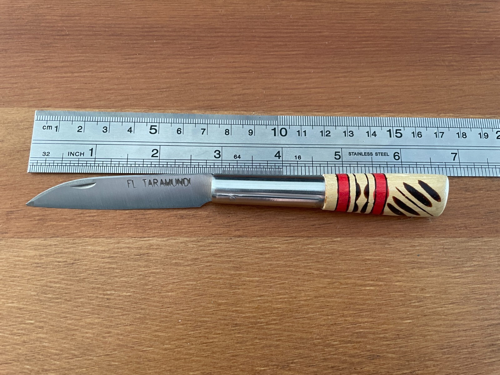 2.8" 420 Steel FL Taramundi Handmade Pocket Knife Spanish Navaja Boxwood Handle