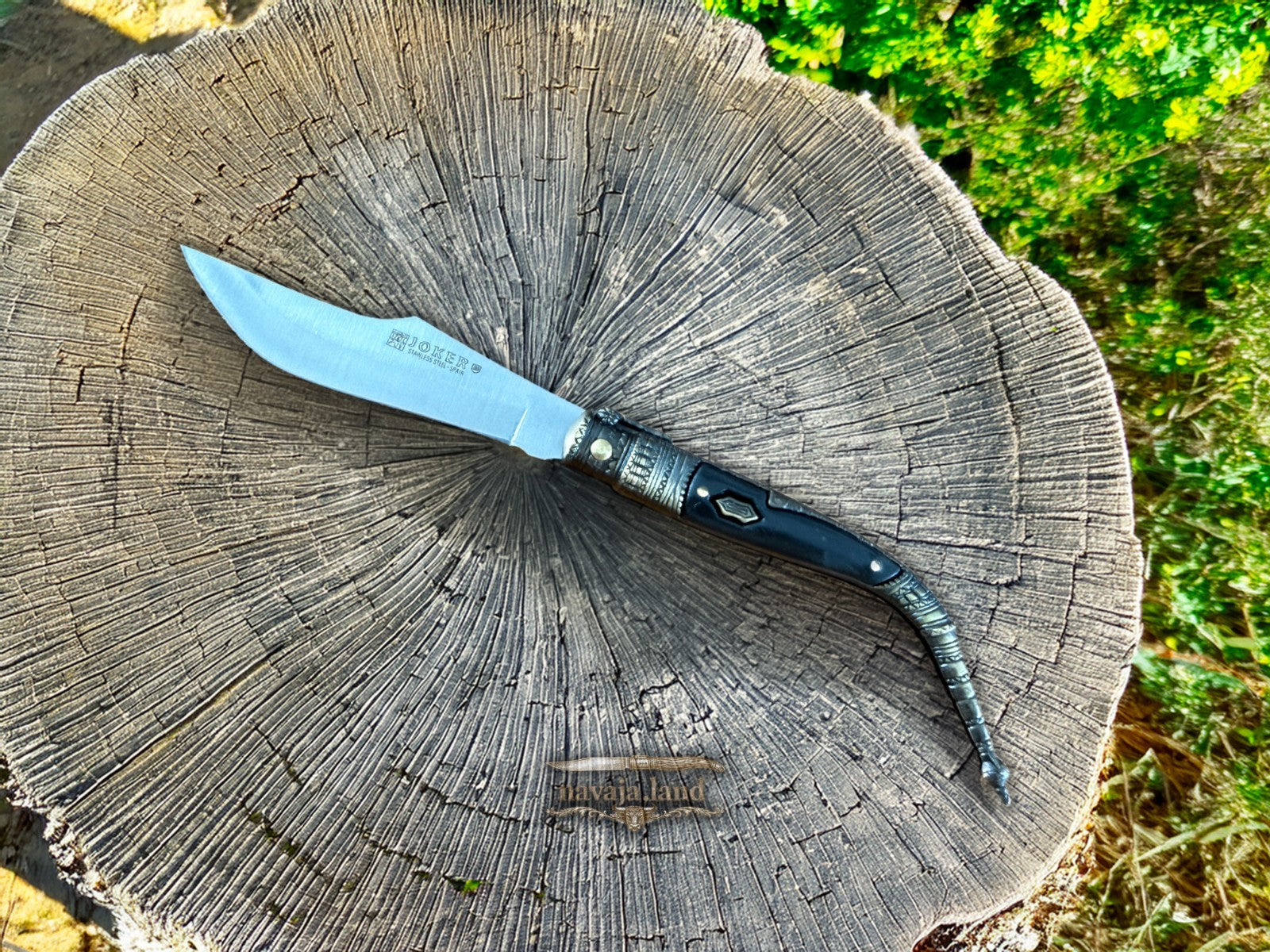 3.3” Albacete Navaja Joker Sevillana Knife Zamak Handle Handmade Slipjoint Spain