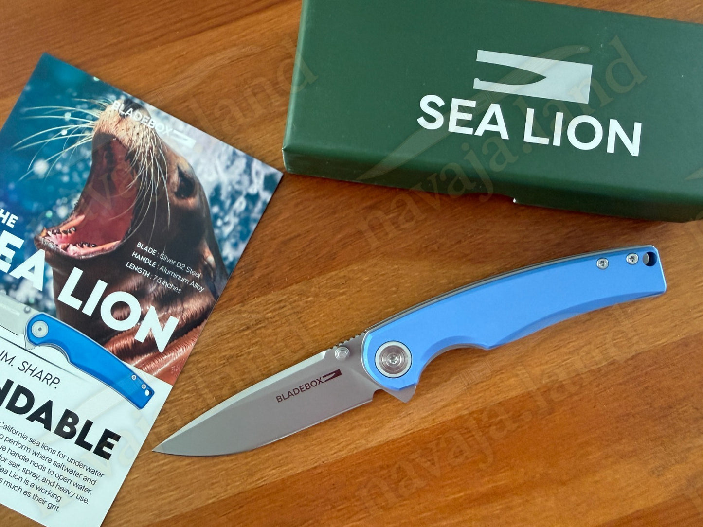 The Sea Lion Folding Pocket Knife 3” D2 Steel Blade Aluminum Alloy Handle