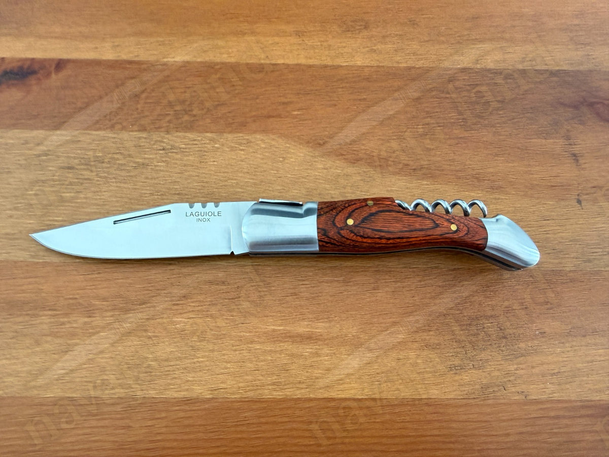 3.5” Blade Navaja Laguiole Inox Folding Pocket Knife w/ Corkscrew from Spain