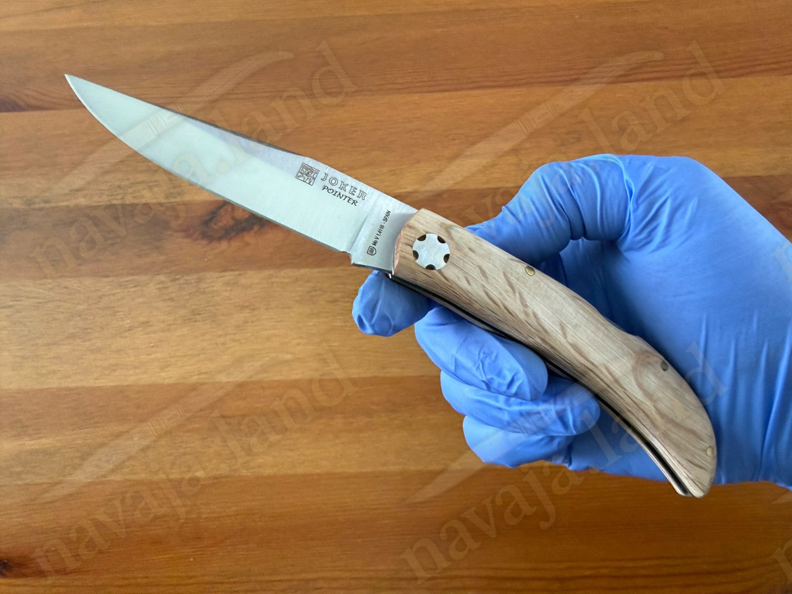 3.54” Joker Pointer Camping Folding Knife (Holm Oak Wood Handle) Made in Spain