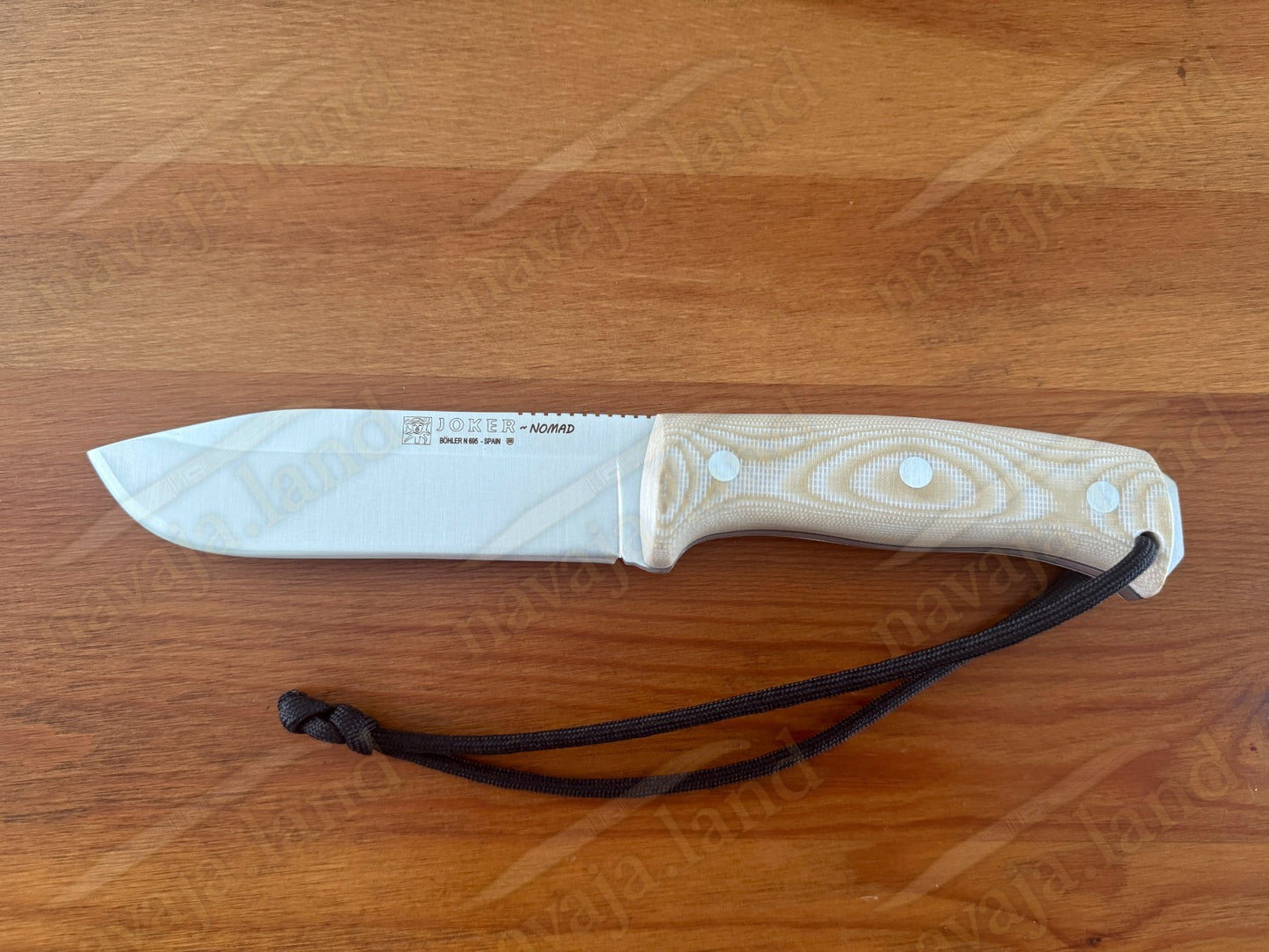 Joker Nomad Survival / Camp Knife 5.12" Böhler N695 Steel Beige Micarta Handle
