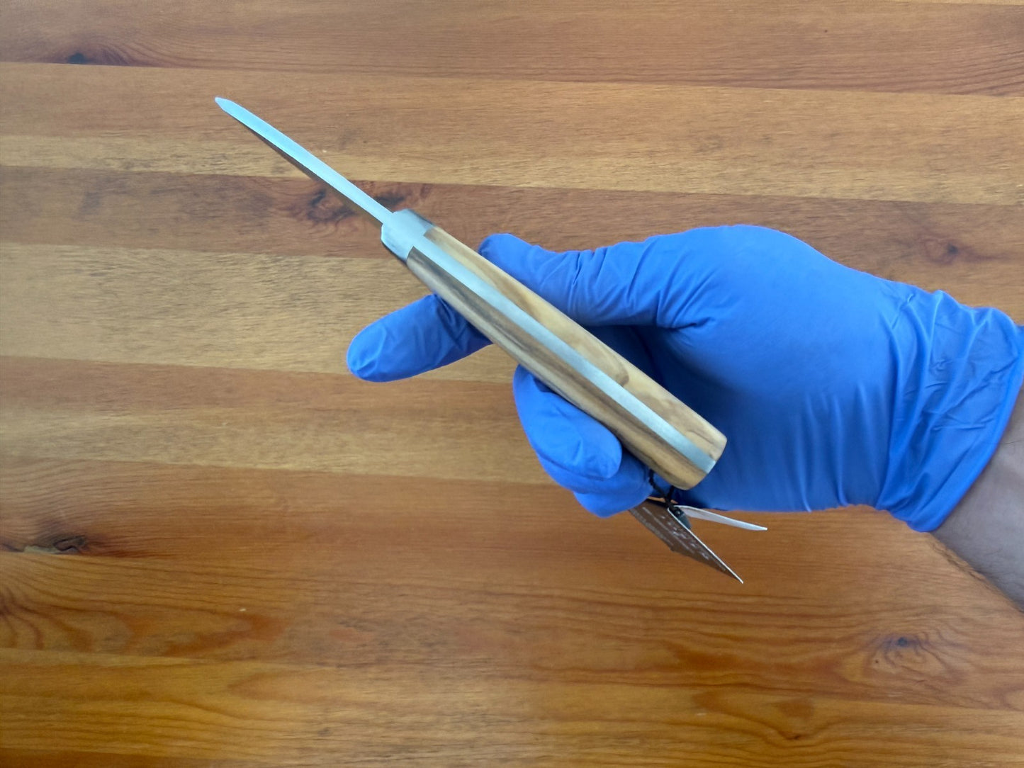 Joker Pecari Knife Olive Wood Handle Black Leather Sheath Handmade Spain