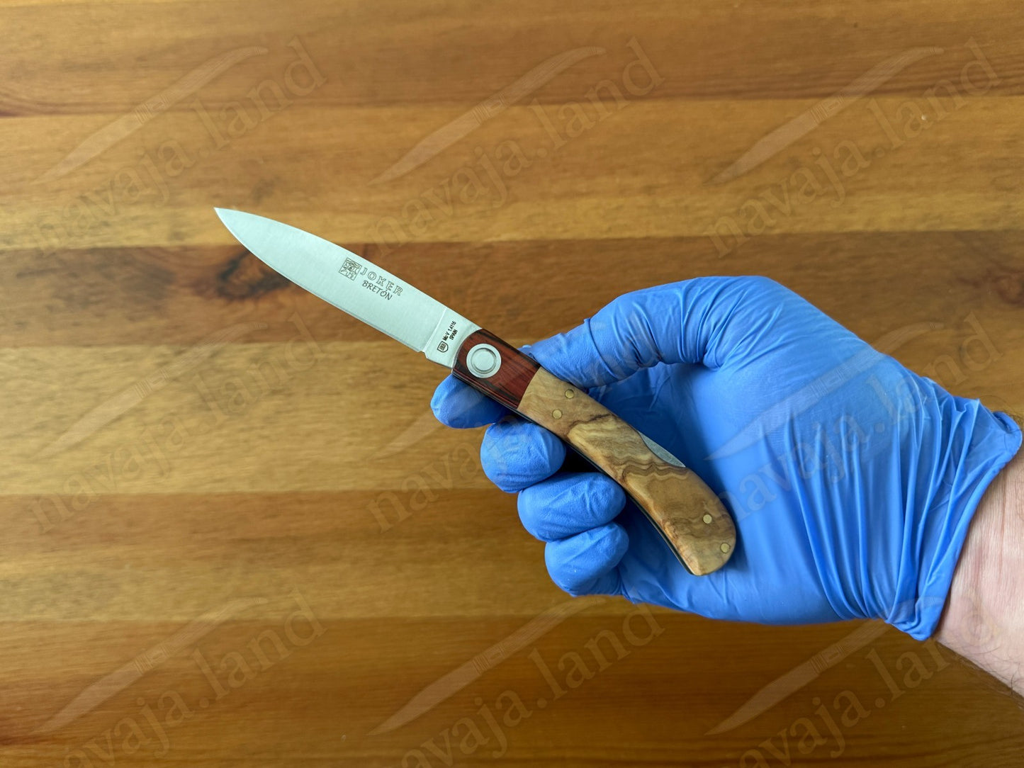 3.15” Joker Bretón Camping Folding Knife (Olive Wood Handle) Handmade in Spain