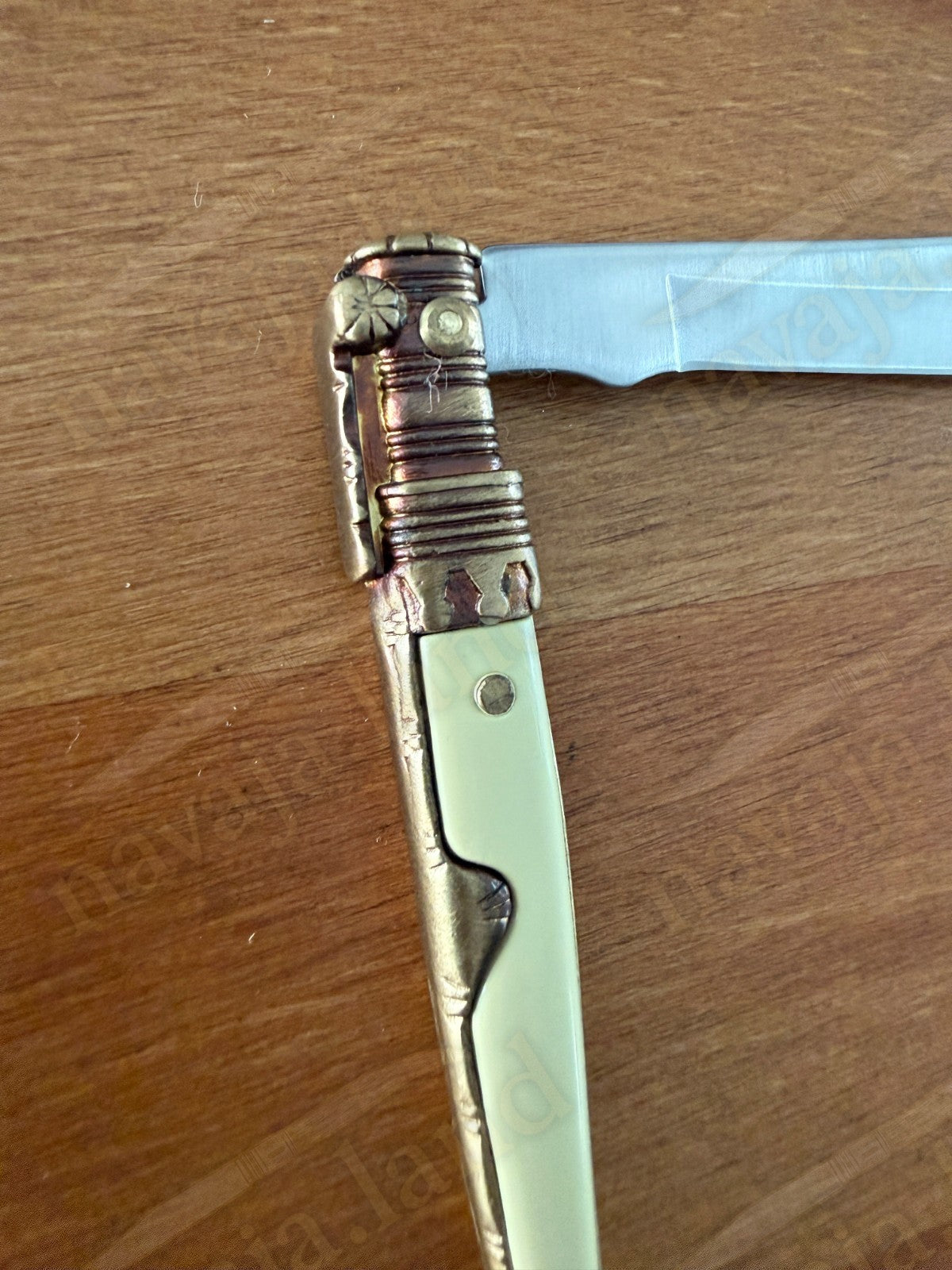 4.1” Joker Navaja Stiletto Knife Zamak Handle Handmade Slipjoint Albacete, Spain