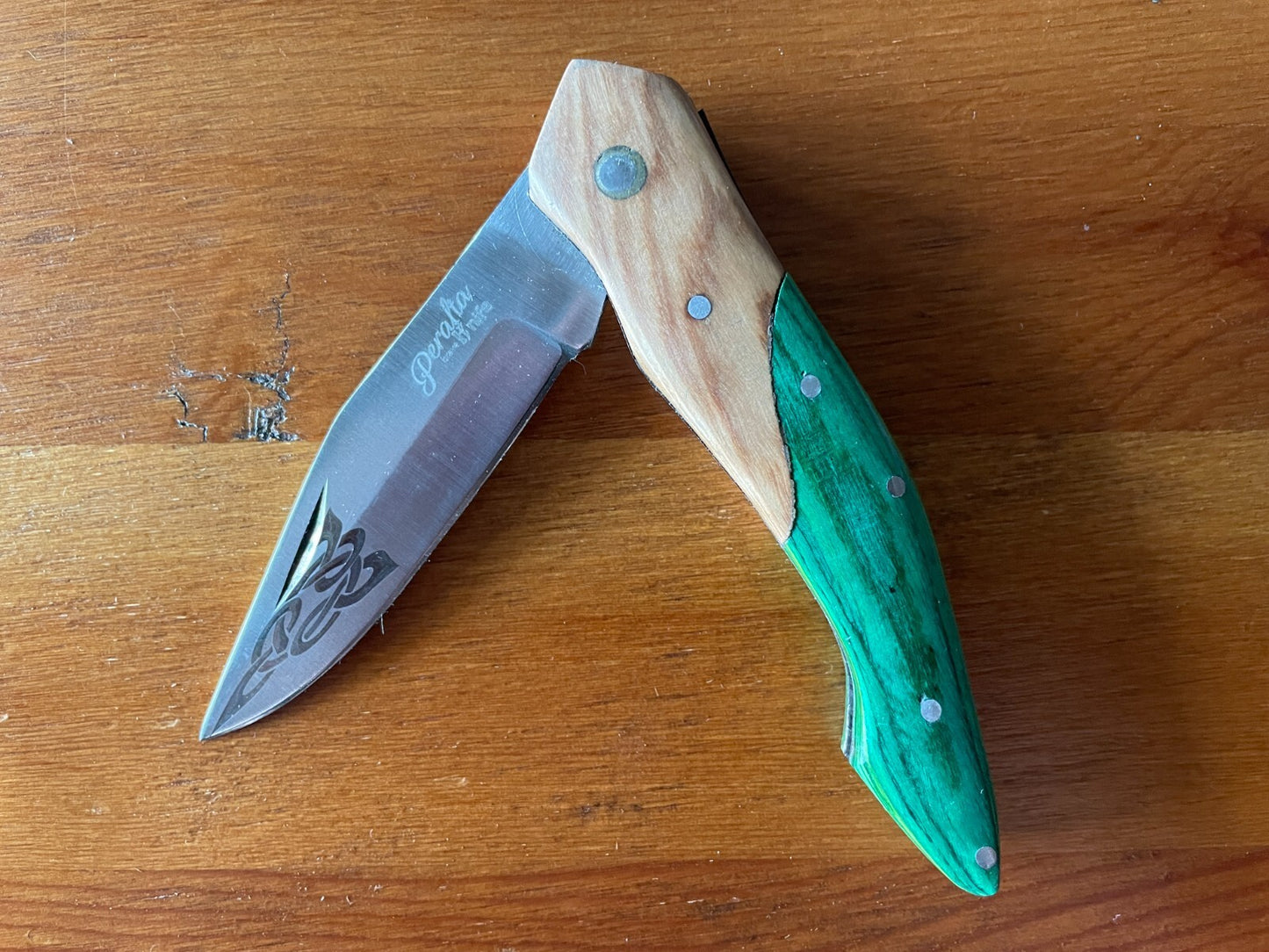 3" Spanish Navaja Pocket Knife Wooden Handle 2 Colors Handmade from Spain