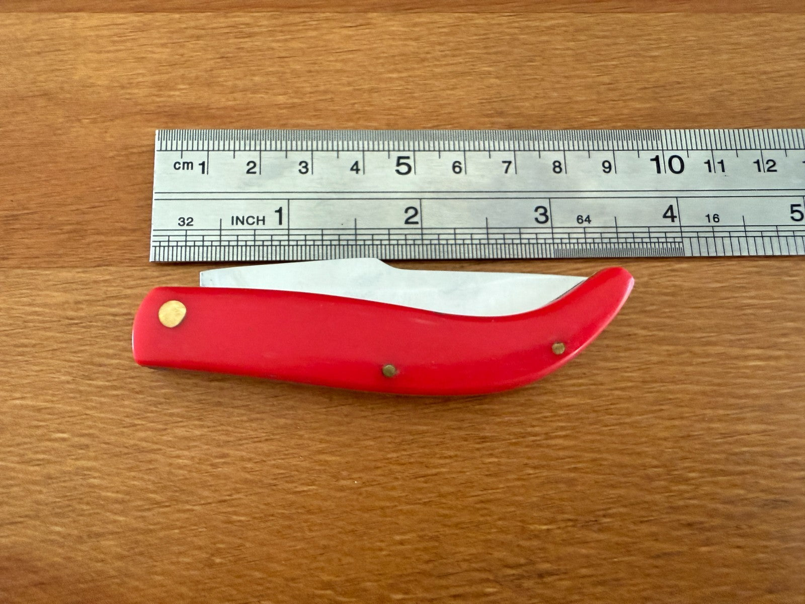 2.76" 440 Stainless Steel Blade Pocket Knife ABS Handle Spanish Flag Colors