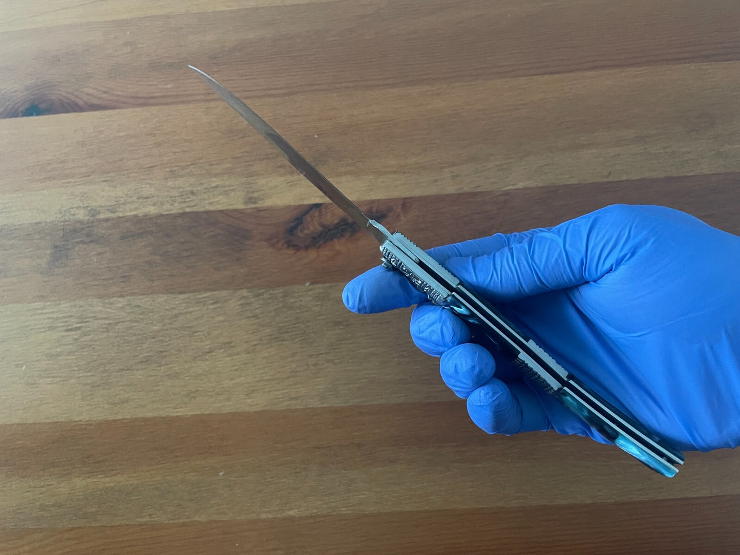 4.3" Arabian Style Navaja with Ratchet Pocket Knife Acrylic Scales From Spain