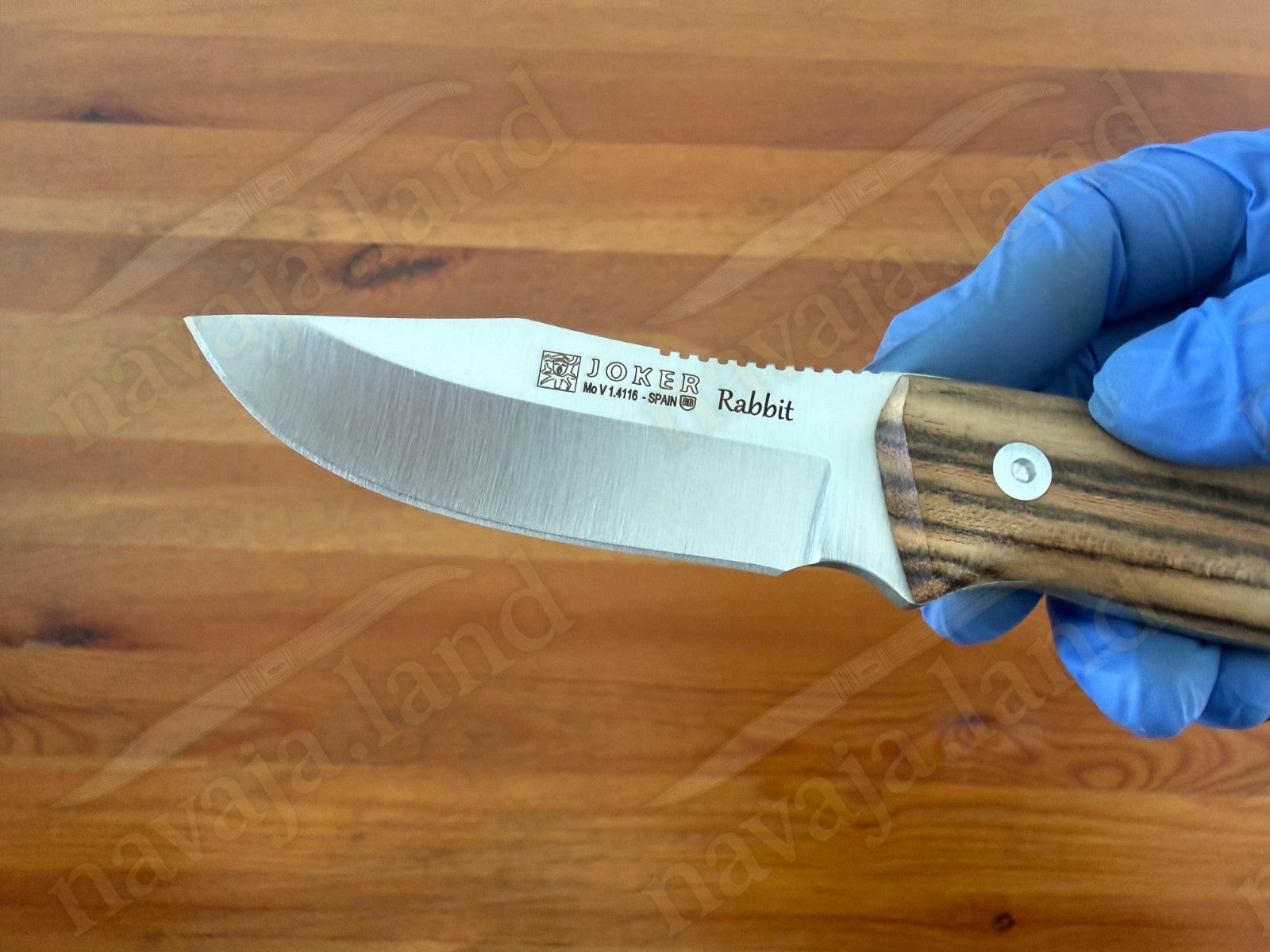 Joker Bushcraft Knife Rabbit – MOVA Stainless Steel – 3.34" Blade – Bocote Wood