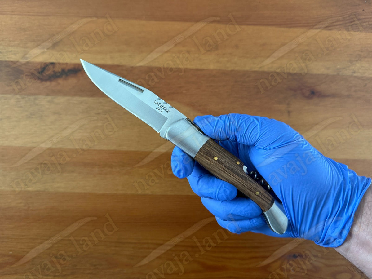 3.54” Blade Navaja Laguiole Inox Folding Pocket Knife w/ Corkscrew from Spain