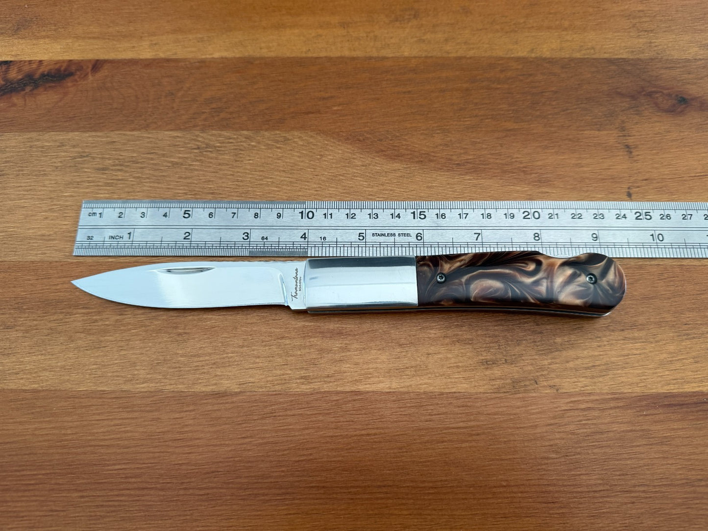 4" 8Cr14MoV Steel Tramuntana Folding Knife Mirror-Polished Bolsters From Spain