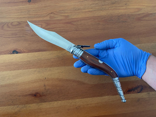 5.5” Navaja Sevillana Style Pocket Knife Red Wood Scales from Spain - US Seller