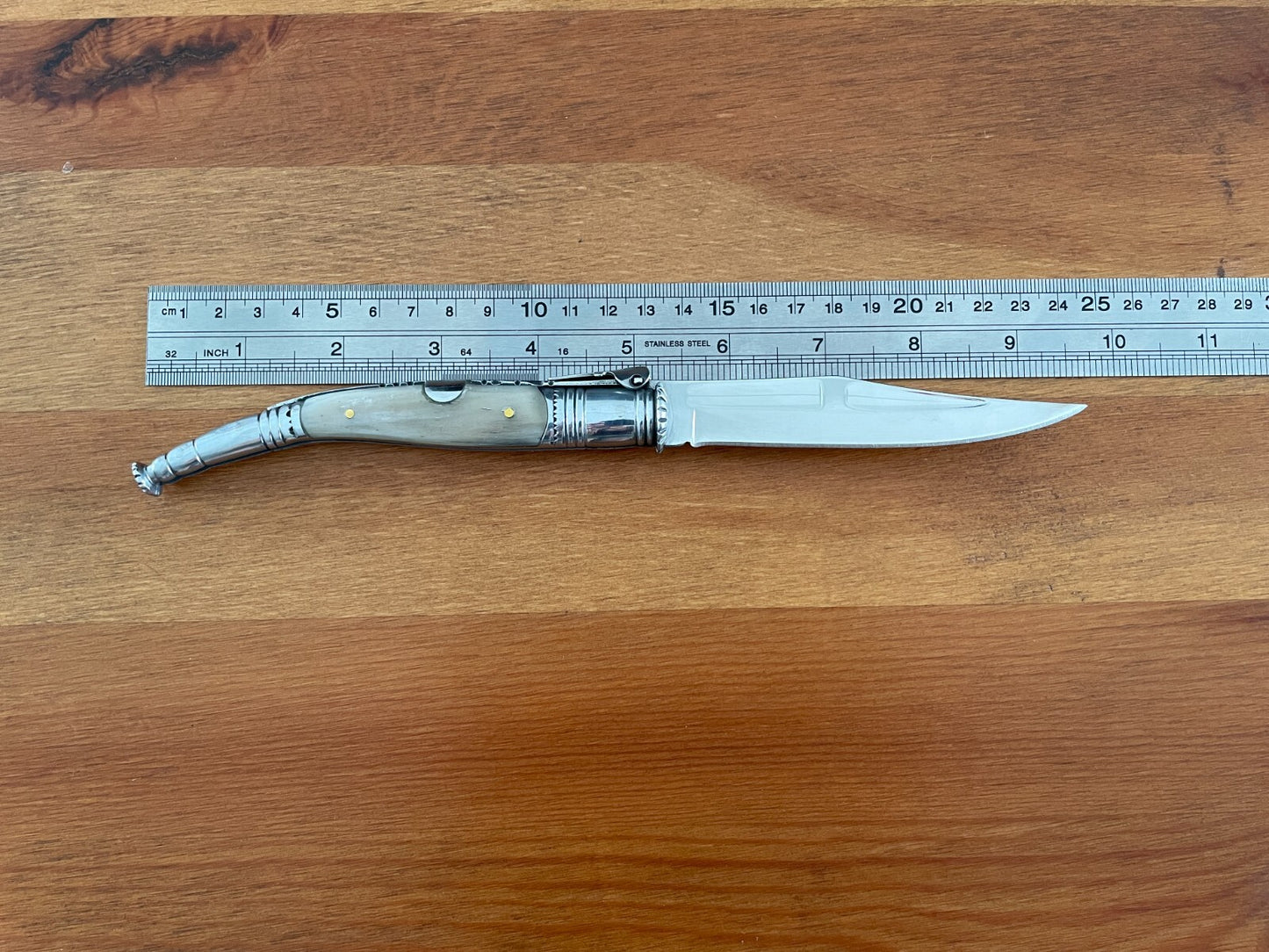 4.1” Spanish Navaja Serrana Folding Pocket Knife Bullhorn Handle - US Seller