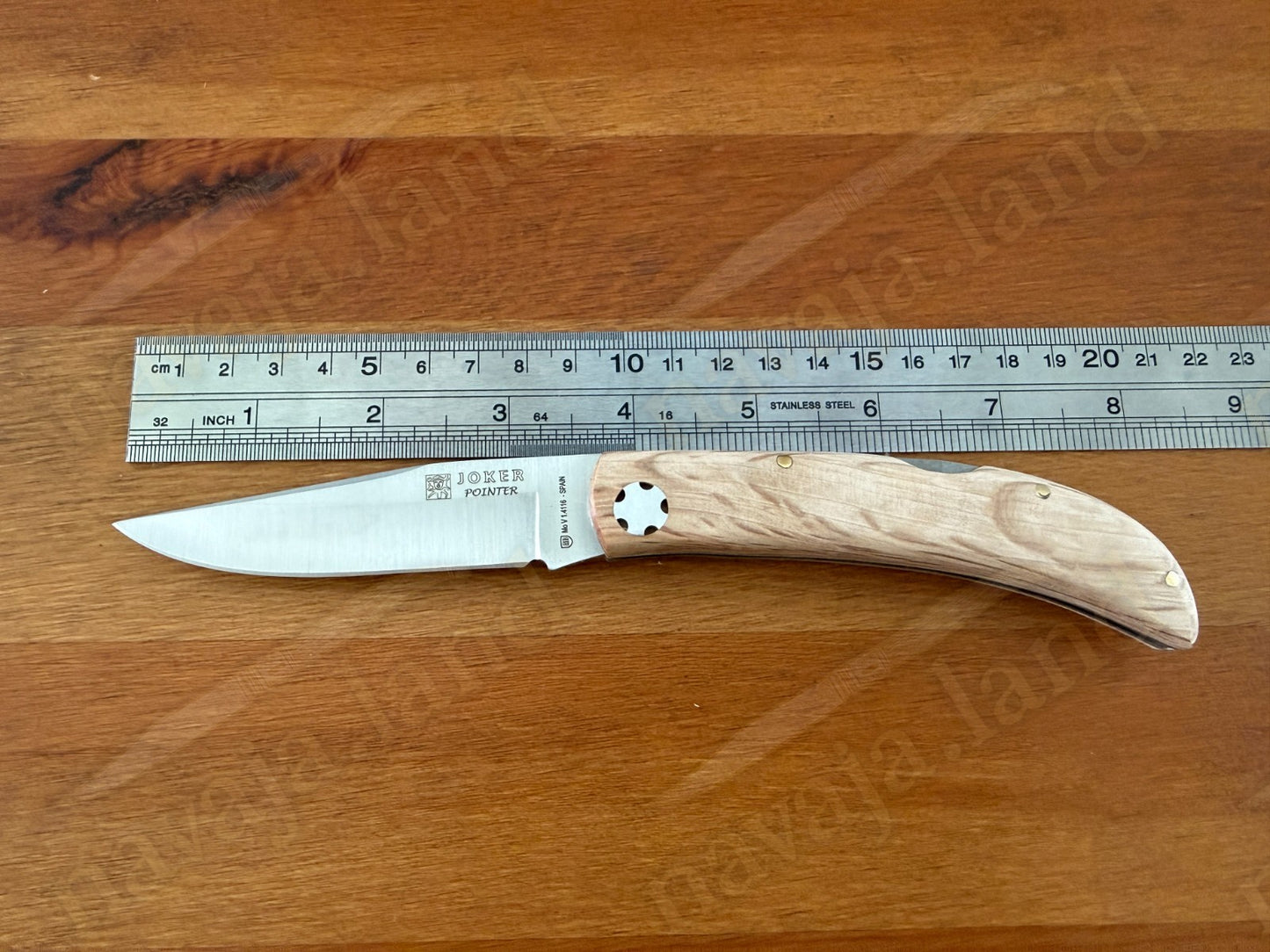 3.54” Joker Pointer Camping Folding Knife (Holm Oak Wood Handle) Made in Spain