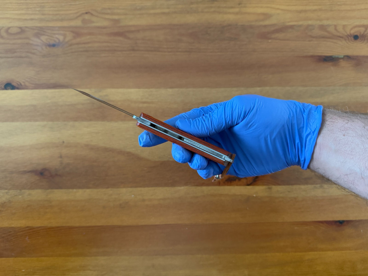 2.95" Cut Tip Navaja Pocket Knife Sailor / Marinera Red Wood Handle Lockback