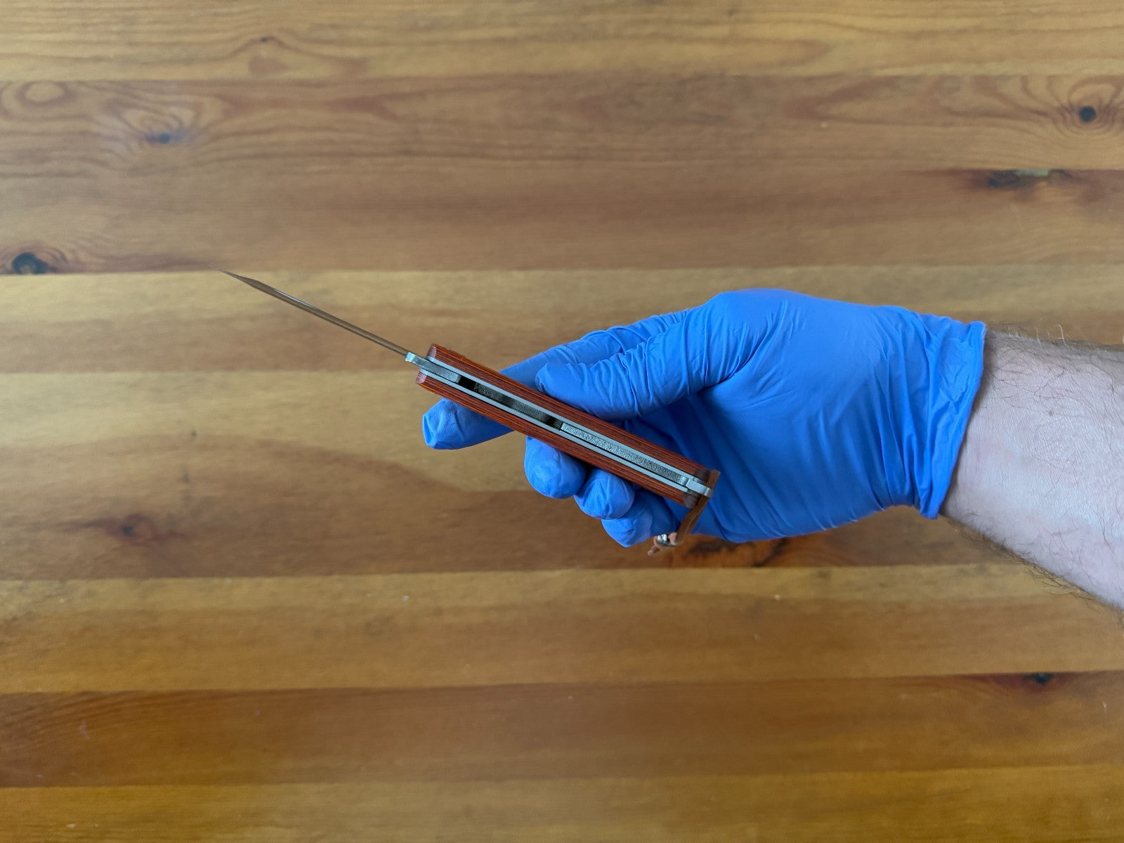 2.95" Cut Tip Navaja Pocket Knife Sailor / Marinera Red Wood Handle Lockback