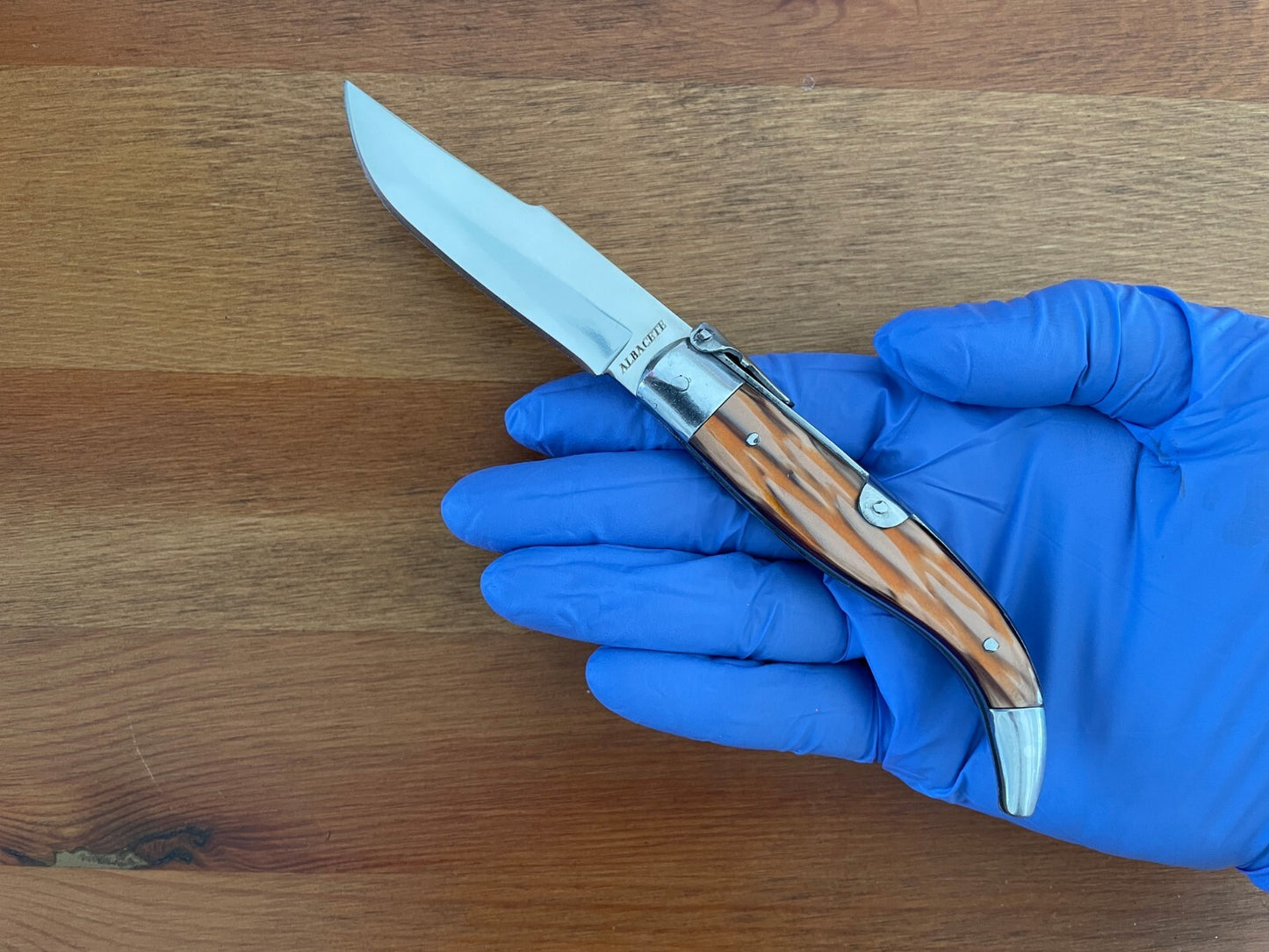 3.3" Spanish Navaja Pocket Knife Celluloid Scales Handcrafted High Quality