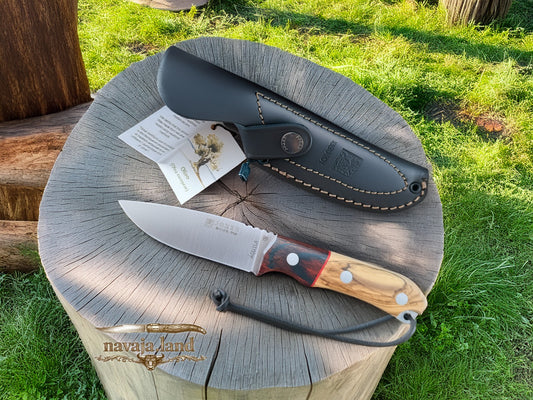 Joker Aguila Bushcraft Knife 4.13” MOVA Blade Olive Wood & Rosewood Handle